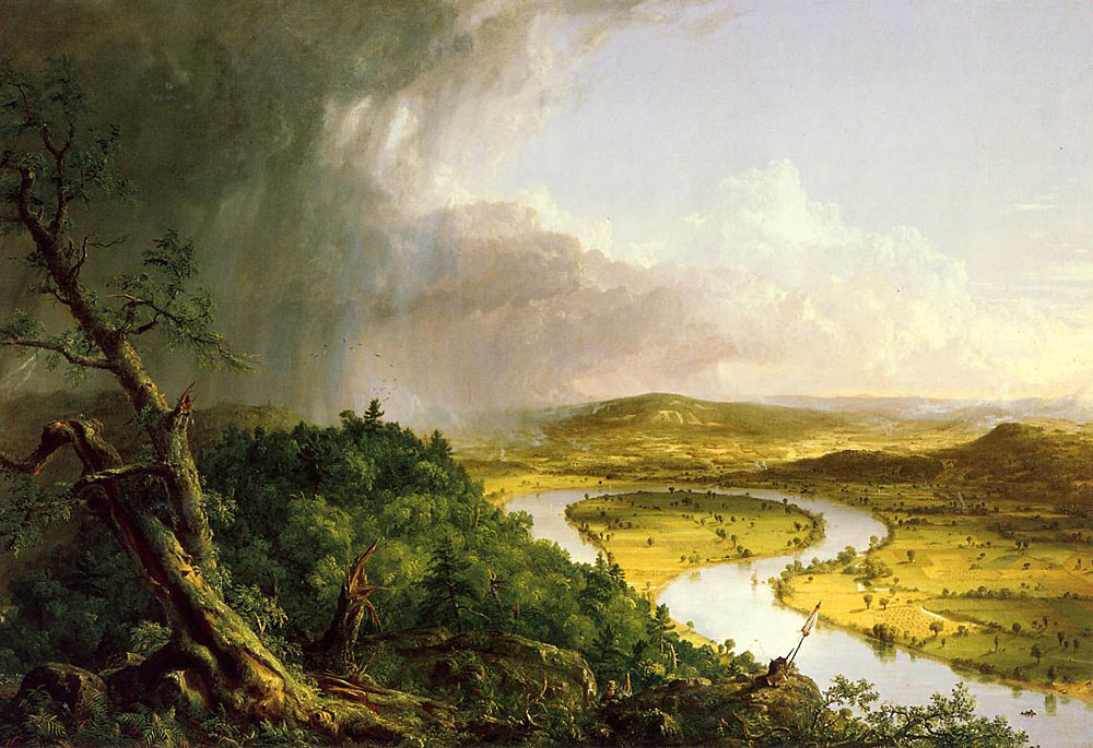 The Oxbow painting - Thomas Cole The Oxbow art painting